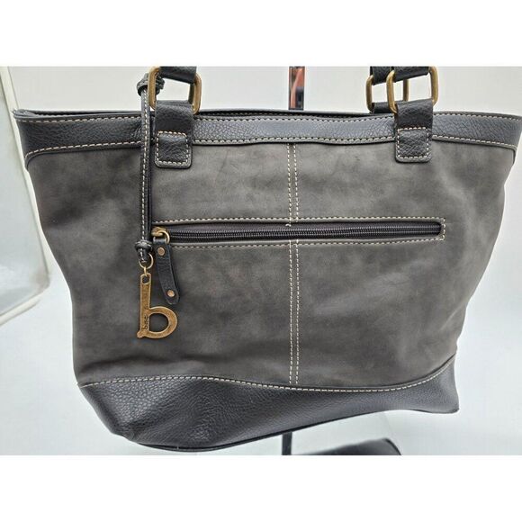 Boc Womens Grey & Black Tote Bag With Exterior Pockets & Zippered Compartments - Picture 3 of 8